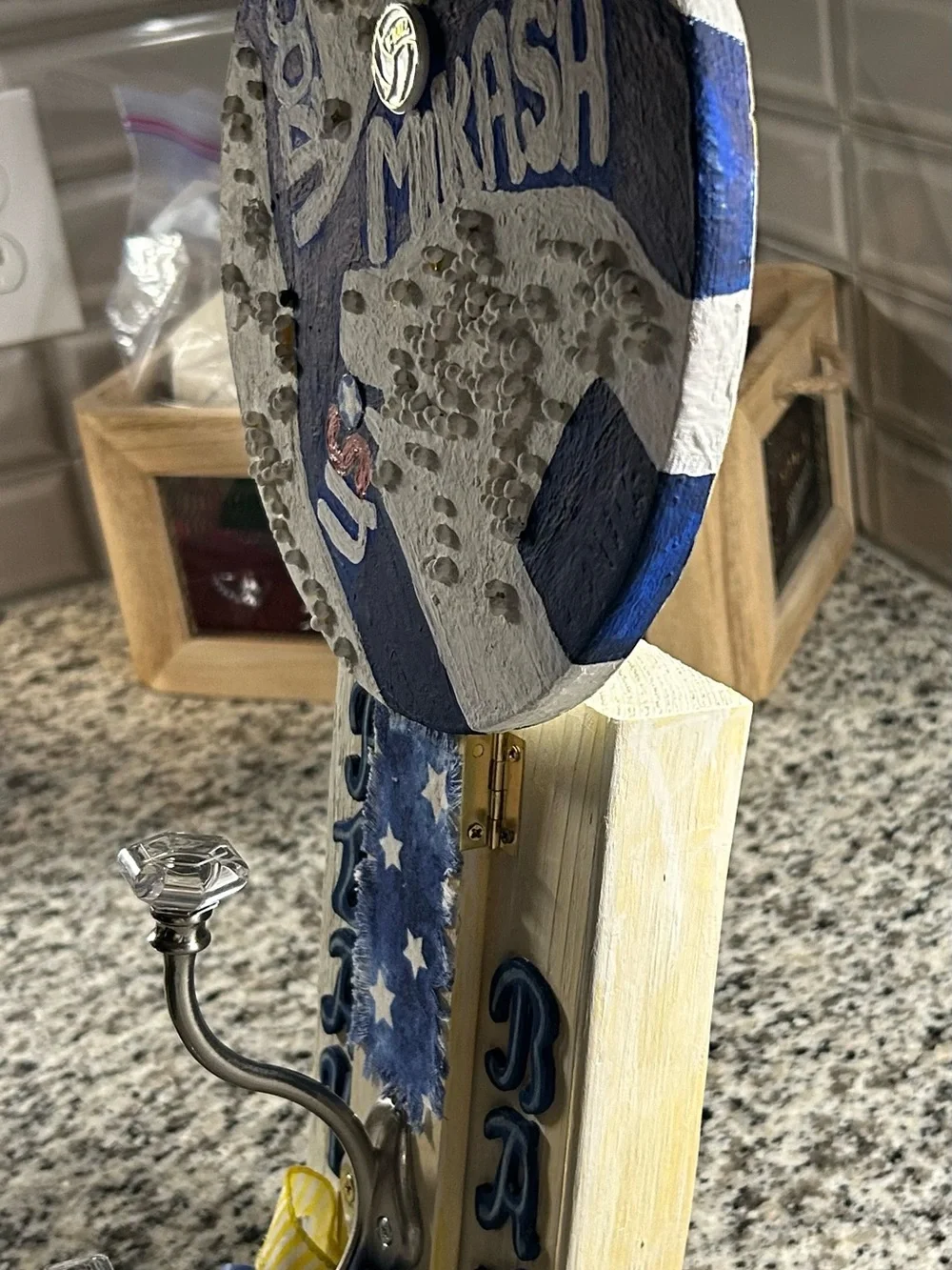 Handmade painted wood